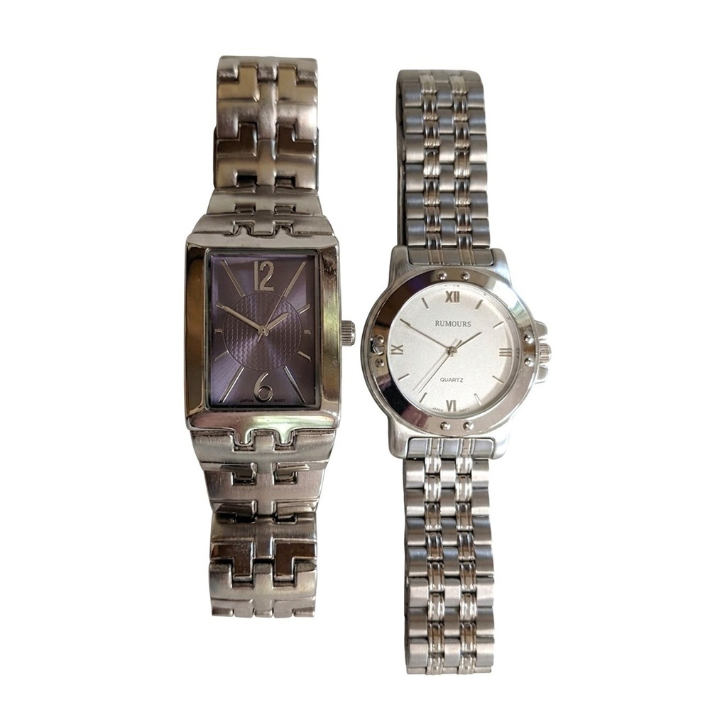 Men's Silver Tone Wrist Watches Rumors and SLE, Analog, New Batteries, Working